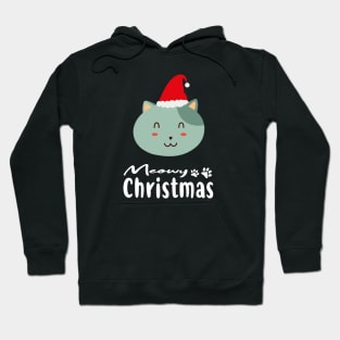 Meowy Christmas Kawaii Cat. Hoodie